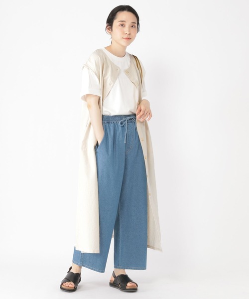 studio CLIP（スタディオクリップ）の「イージーストレートデニムパンツ（デニムパンツ・レディース・ブラック/ライトブルー/インディゴブルー・PF/MEDIUM/X-LARGE/XXX-LARGE/LARGE/XX-LARGE）」の5枚目の写真