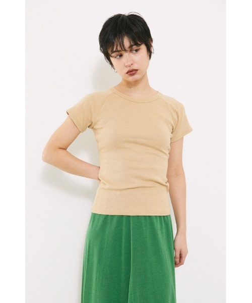 BLACK BY MOUSSY（ブラックバイマウジー）の「back design t-shirt（バックデザインTシャツ）（Tシャツ/カットソー・レディース・ホワイト/ベージュ/ブラウン/レッド・FREE）」の4枚目の写真