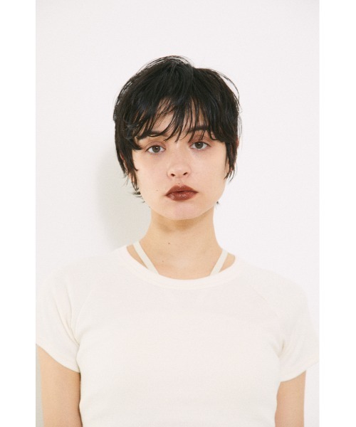 BLACK BY MOUSSY（ブラックバイマウジー）の「back design t-shirt（バックデザインTシャツ）（Tシャツ/カットソー・レディース・ホワイト/ベージュ/ブラウン/レッド・FREE）」の12枚目の写真