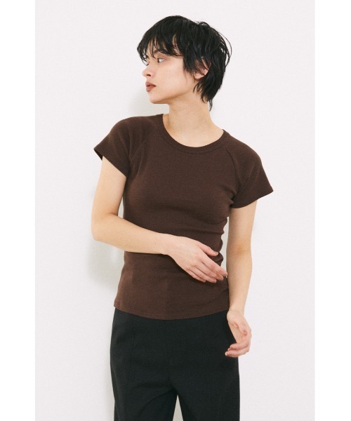 BLACK BY MOUSSY（ブラックバイマウジー）の「back design t-shirt（バックデザインTシャツ）（Tシャツ/カットソー・レディース・ホワイト/ベージュ/ブラウン/レッド・FREE）」の8枚目の写真