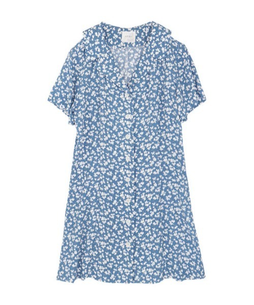 AMAIL（アマイル）の「Vintage flower mini dress（ワンピース・レディース・オレンジ/ブルー・FREE）」の5枚目の写真