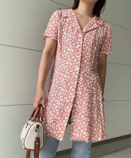 AMAIL（アマイル）の「Vintage flower mini dress（ワンピース・レディース・オレンジ/ブルー・FREE）」の19枚目の写真
