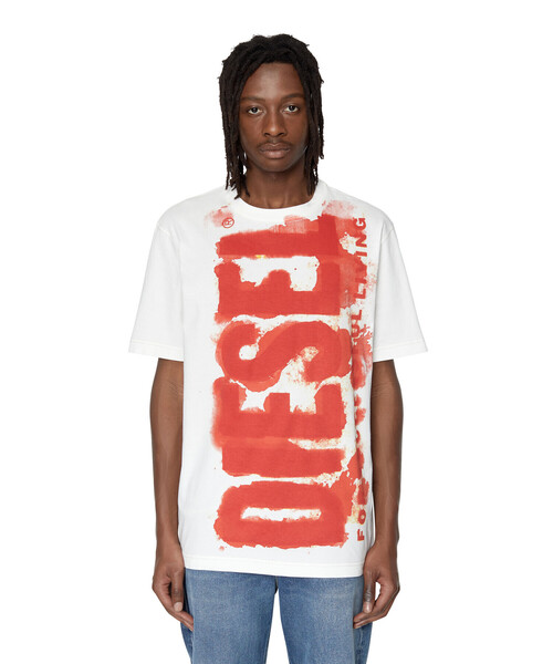 DIESEL(ディーゼル)の「メンズ Tシャツ ロゴ(Tシャツ/カットソー・メンズ・ブルー・LARGE/X-LARGE/SMALL/MEDIUM/XXX-LARGE/XX-LARGE/X-SMALL)」の2枚目の写真