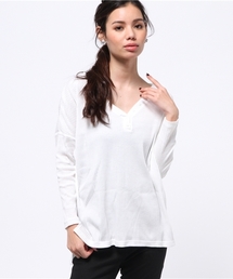 AZUL by moussy | ワイドリブテレコショートドルマン長袖PO(Tシャツ/カットソー)