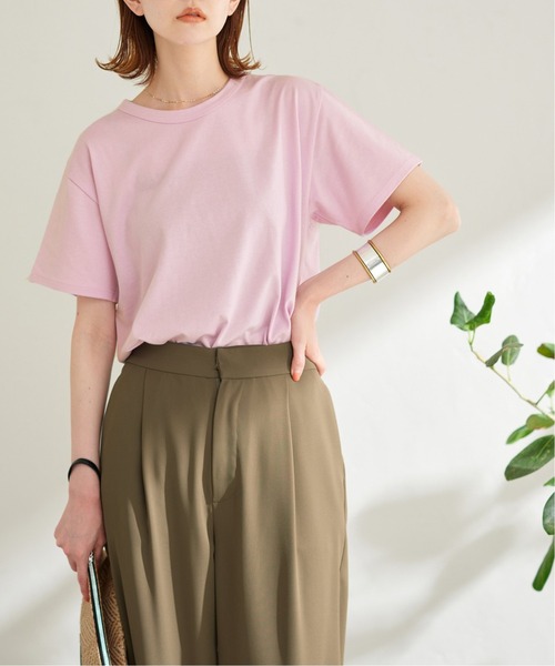 JOURNAL STANDARD（ジャーナルスタンダード）の「クラシックテンジクハーフスリーブTシャツ（Tシャツ/カットソー・レディース・ホワイト/ライトグレー/ブラック/ピンク・FREE）」の20枚目の写真