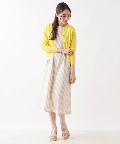 Brahmin（ブラーミン）の「【BRAHMIN】クルーネックカーディガン（カーディガン/ボレロ・レディース・オフホワイト/Beige/ダークネイビー・2）」の11枚目の写真