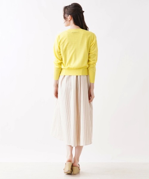 Brahmin（ブラーミン）の「【BRAHMIN】クルーネックカーディガン（カーディガン/ボレロ・レディース・オフホワイト/Beige/ダークネイビー・2）」の13枚目の写真