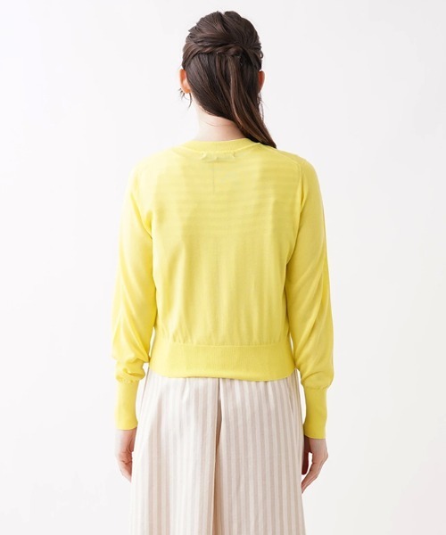 Brahmin（ブラーミン）の「【BRAHMIN】クルーネックカーディガン（カーディガン/ボレロ・レディース・オフホワイト/Beige/ダークネイビー・2）」の20枚目の写真