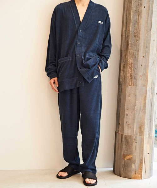 UGG（アグ）の「UGG@mos パイルロングパンツ / アグ パイルロングパンツ（ルームウェア/パジャマ・メンズ・ネイビー/グレー・M/L）」の4枚目の写真