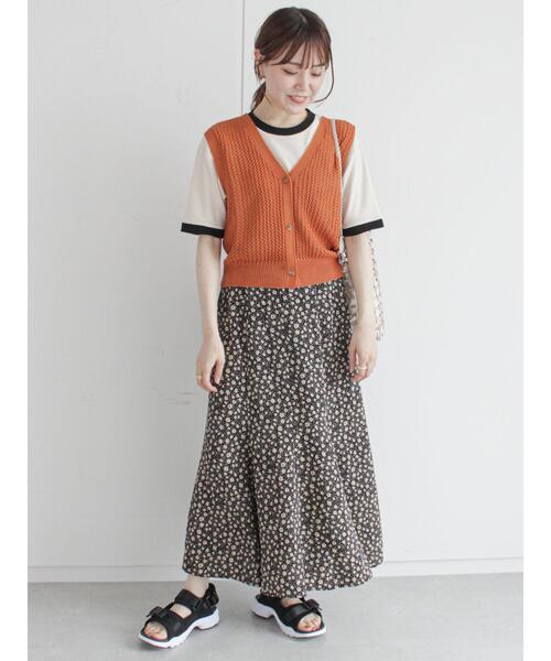 ehka sopo（エヘカソポ）の「◎ミニ丈ベスト（ベスト・レディース・キナリ/オレンジ/グリーン/ピンク・ﾌﾘ-）」の18枚目の写真