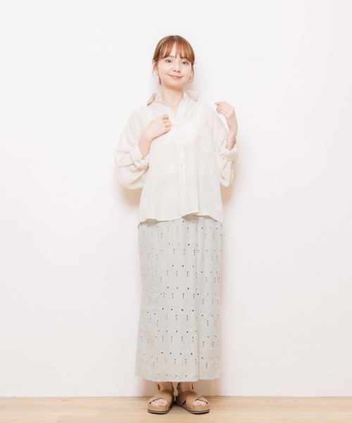 flower（フラワー）の「バルーンシアーシャツ4（シャツ/ブラウス・レディース・ピンク/イエロー/ブルー・FREE）」の11枚目の写真