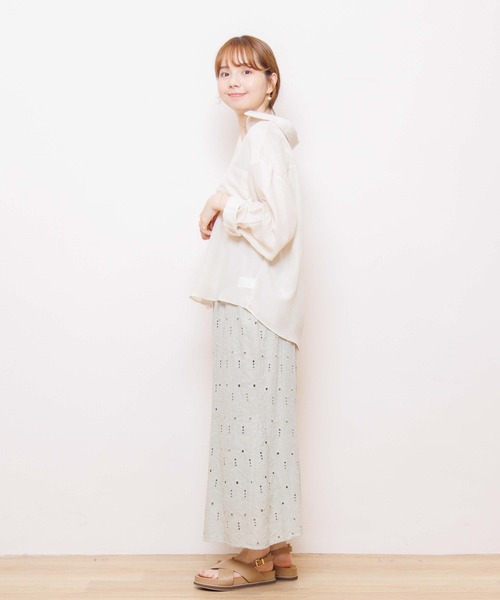 flower（フラワー）の「バルーンシアーシャツ4（シャツ/ブラウス・レディース・ピンク/イエロー/ブルー・FREE）」の14枚目の写真