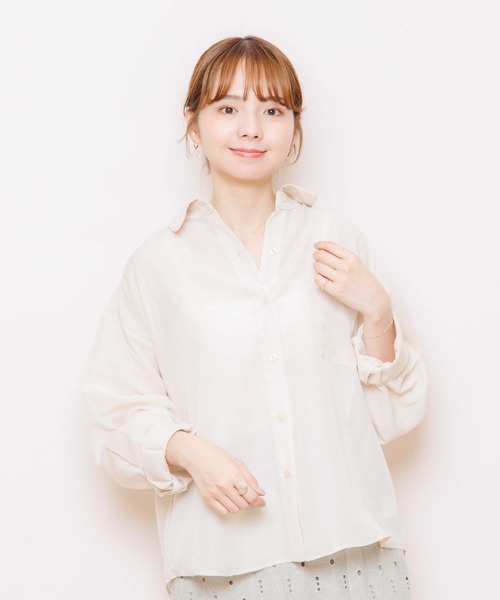 flower（フラワー）の「バルーンシアーシャツ4（シャツ/ブラウス・レディース・ピンク/イエロー/ブルー・FREE）」の15枚目の写真