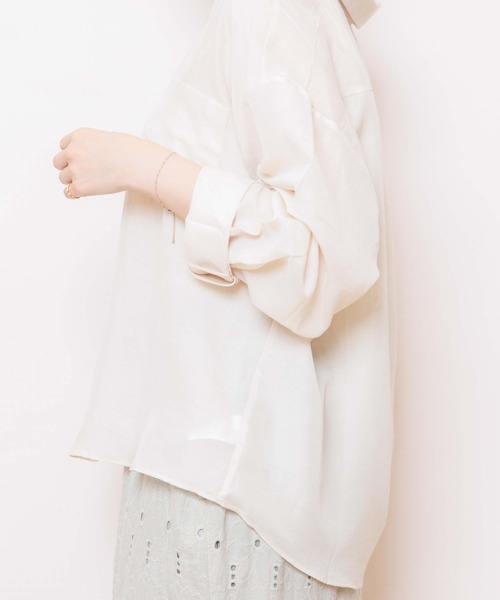 flower（フラワー）の「バルーンシアーシャツ4（シャツ/ブラウス・レディース・ピンク/イエロー/ブルー・FREE）」の18枚目の写真