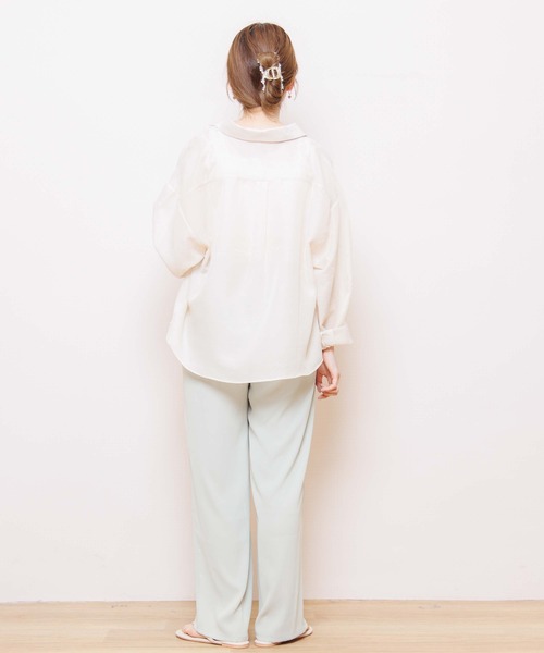 flower（フラワー）の「バルーンシアーシャツ4（シャツ/ブラウス・レディース・ピンク/イエロー/ブルー・FREE）」の10枚目の写真