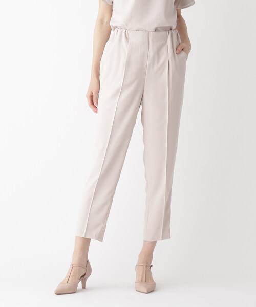 index（インデックス）の「◆バックサテンイージーテーパードパンツ【WEB限定サイズ】（その他パンツ・レディース・ライトグレー/ダークグリーン/ネイビー・36/38/40/42）」の2枚目の写真