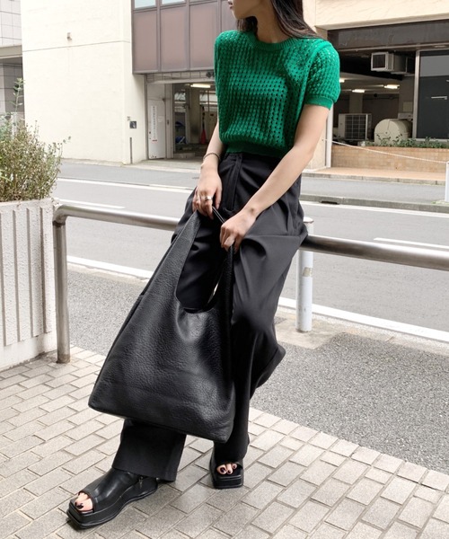 LVEU.（ラブユ.）の「【LVEU.】ワンショルダーシンプルトートバッグ / バッグ 鞄 BAG トート シンプル 合皮  合皮 ブラック（トートバッグ・レディース・ブラック・FREE）」の10枚目の写真