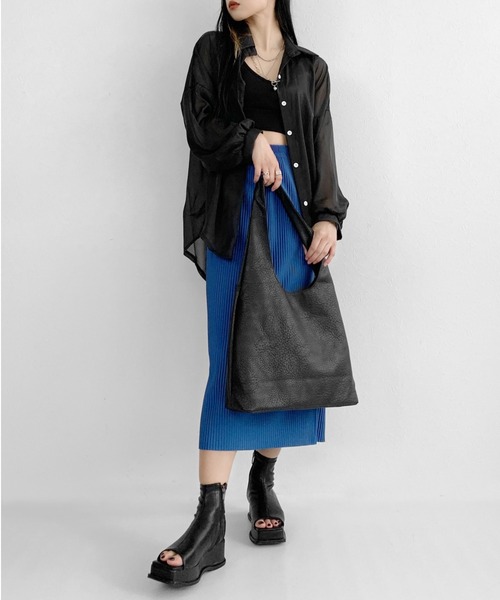 LVEU.（ラブユ.）の「【LVEU.】ワンショルダーシンプルトートバッグ / バッグ 鞄 BAG トート シンプル 合皮  合皮 ブラック（トートバッグ・レディース・ブラック・FREE）」の15枚目の写真