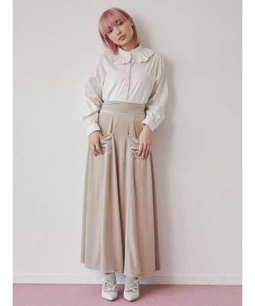 merry jenny（メリージェニー）の「bi-colorステッチブラウス（シャツ/ブラウス・レディース・グリーン/オフホワイト/ブラック・FREE）」の11枚目の写真