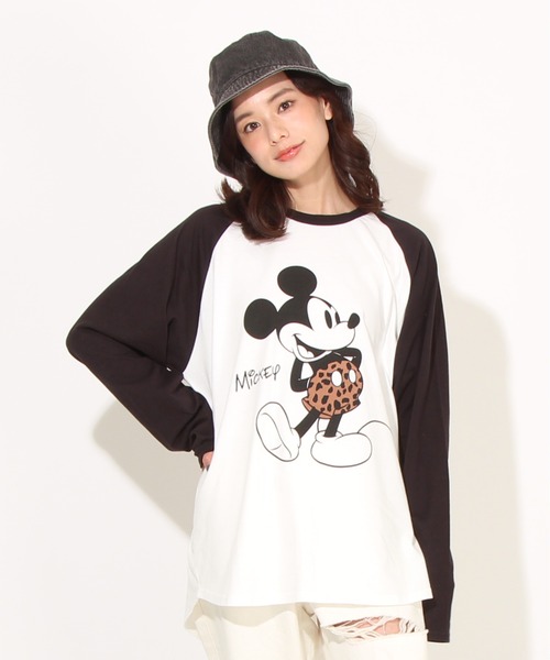Disney(ディズニー)の「親子お揃い ディズニー ラグランロンT 7287A(Tシャツ/カットソー・レディース・ブラック/パープル・M/XL/L/S)」の6枚目の写真
