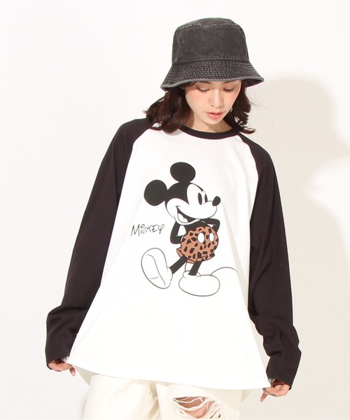 Disney(ディズニー)の「親子お揃い ディズニー ラグランロンT 7287A(Tシャツ/カットソー・レディース・ブラック/パープル・M/XL/L/S)」の7枚目の写真
