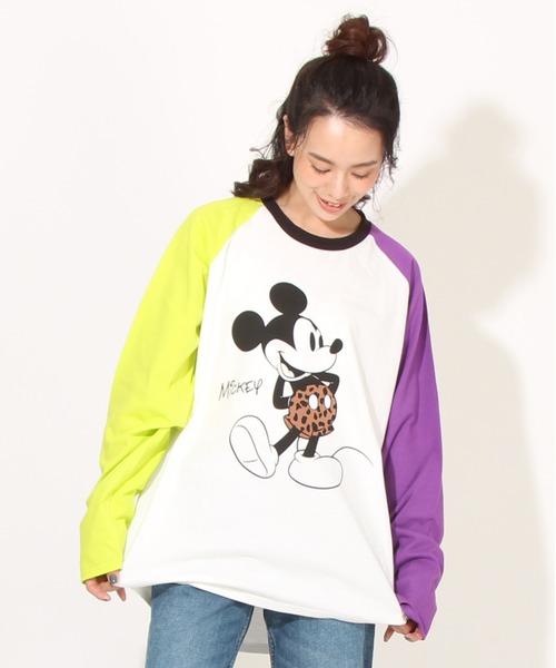 Disney(ディズニー)の「親子お揃い ディズニー ラグランロンT 7287A(Tシャツ/カットソー・レディース・ブラック/パープル・M/XL/L/S)」の12枚目の写真
