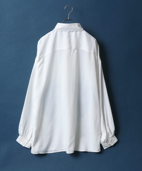 ANPAS(アンパス)の「Flower Print Oversize Balloon Sleeve Shirt/花柄 オーバーサイズ バルーンスリーブ シャツ(シャツ/ブラウス・メンズ・ホワイト/ブラック・M/L)」の8枚目の写真