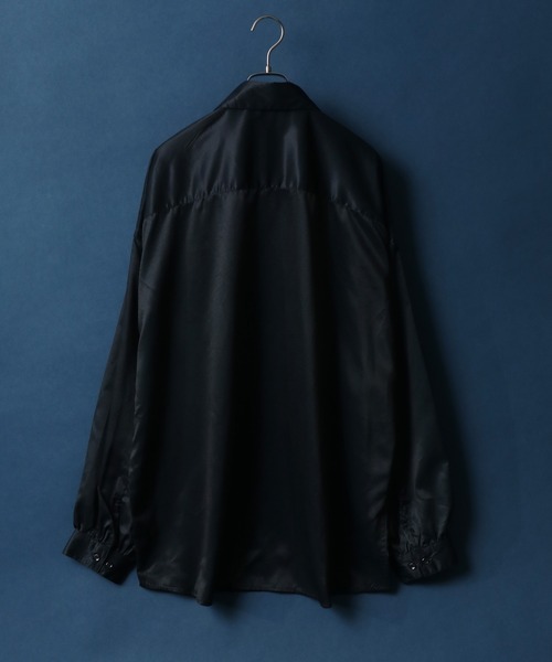 ANPAS(アンパス)の「Flower Print Oversize Balloon Sleeve Shirt/花柄 オーバーサイズ バルーンスリーブ シャツ(シャツ/ブラウス・メンズ・ホワイト/ブラック・M/L)」の3枚目の写真