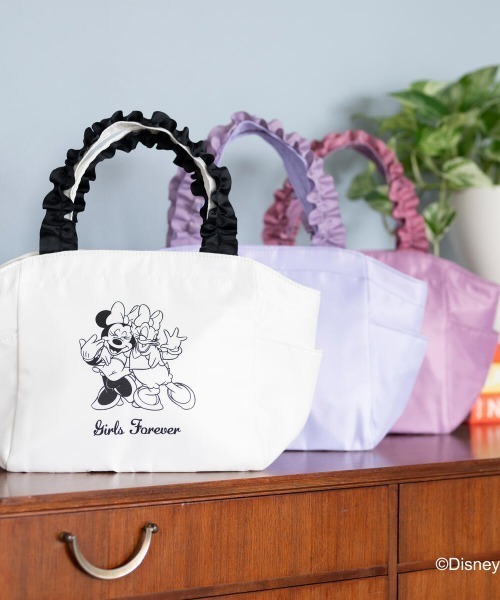 MISCH MASCH（ミッシュマッシュ）の「【WEB限定】Minnie&Daisy/ハンドルフリルバッグ（トートバッグ・レディース・パープル/ホワイト/ピンク系その他・FREE）」の2枚目の写真