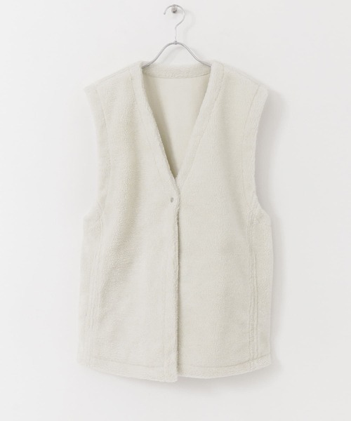 SENSE OF PLACE by URBAN RESEARCH（センスオブプレイスバイアーバンリサーチ）の「リバーシブルボアベスト（その他アウター・レディース・ベージュ/ブラック/アイボリー・ONE）」の13枚目の写真