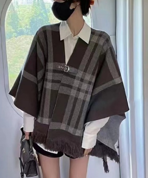 【セール】チェック柄ケープ（マフラー）｜DIAVEL（ディアベル）