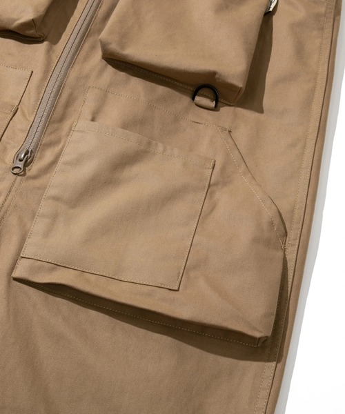 go slow caravan（ゴースローキャラバン）の「COBMASTER/コブマスター　タキビズキ オーバーオール（サロペット/オーバーオール・メンズ・カーキ/ダークグレー/ベージュ・MEDIUM/LARGE/X-LARGE/SMALL）」の6枚目の写真