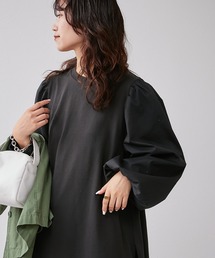 CIAOPANIC TYPY | 布帛ドッキングチュニックデザインTEE(Tシャツ/カットソー)