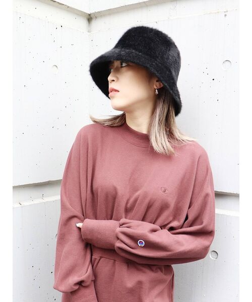 MURUA（ムルーア）の「ファーバケットハット（ハット・レディース・ブラック/ベージュ/オレンジ/モカ/グレー・FREE）」の21枚目の写真