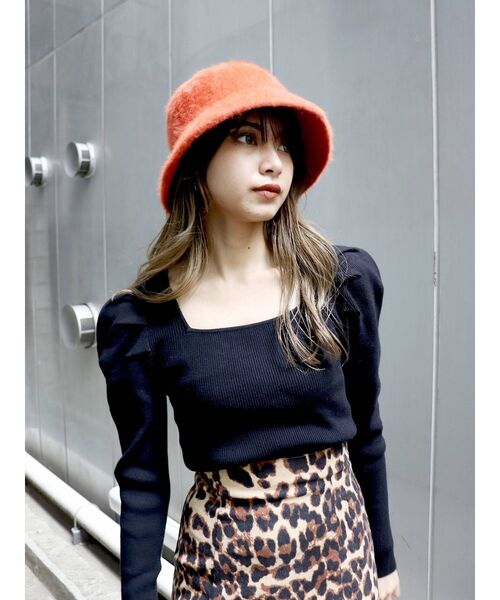 MURUA（ムルーア）の「ファーバケットハット（ハット・レディース・ブラック/ベージュ/オレンジ/モカ/グレー・FREE）」の9枚目の写真