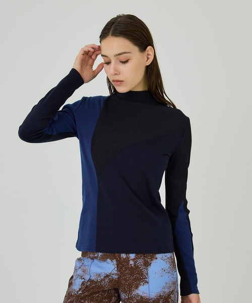 UNITED TOKYO(ユナイテッドトウキョウ)の「ハーフサイクルブロックカットソー(Tシャツ/カットソー・レディース・イエロー/ブラック/ベージュ・FREE)」の5枚目の写真