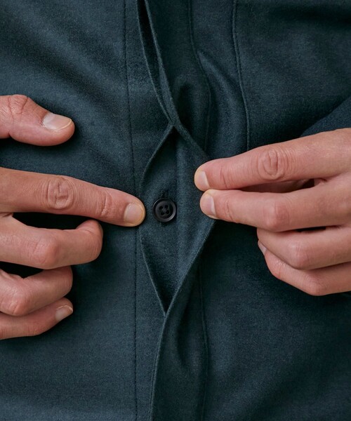 PUBLIC TOKYO（パブリックトウキョウ）の「シルキーウールジャージシャツ（シャツ/ブラウス・メンズ・ブラック/ダークグレー/グリーン・2/1）」の15枚目の写真