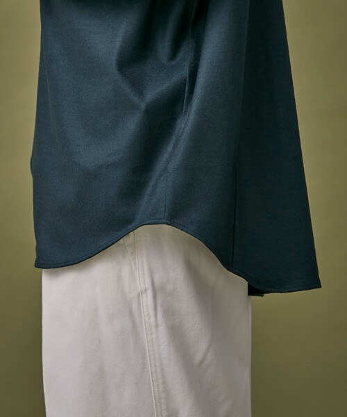 PUBLIC TOKYO（パブリックトウキョウ）の「シルキーウールジャージシャツ（シャツ/ブラウス・メンズ・ブラック/ダークグレー/グリーン・2/1）」の17枚目の写真