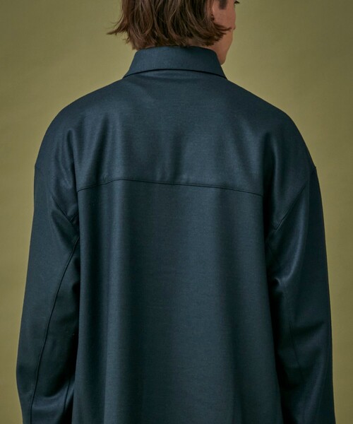 PUBLIC TOKYO（パブリックトウキョウ）の「シルキーウールジャージシャツ（シャツ/ブラウス・メンズ・ブラック/ダークグレー/グリーン・2/1）」の18枚目の写真