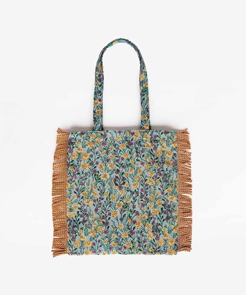 Casselini（キャセリーニ）の「Casselini(キャセリーニ)フラワージャガードトート（トートバッグ・レディース・ブラウン/イエロー/ブルー/アイボリー・FREE）」の5枚目の写真