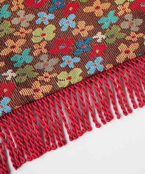 Casselini（キャセリーニ）の「Casselini(キャセリーニ)フラワージャガードトート（トートバッグ・レディース・ブラウン/イエロー/ブルー/アイボリー・FREE）」の11枚目の写真