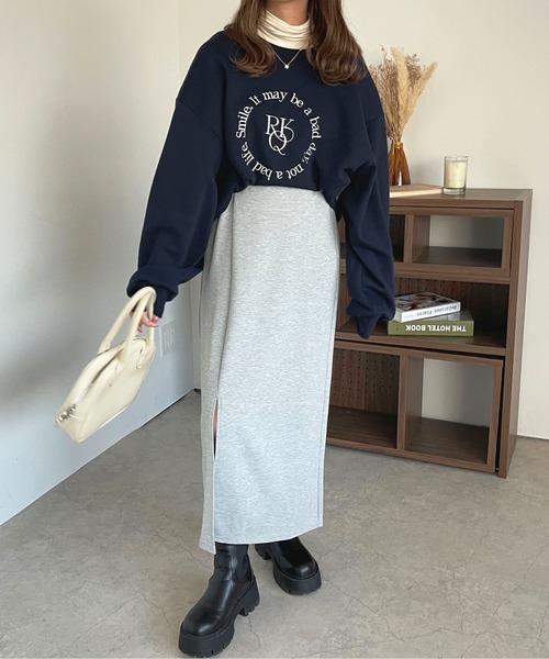 apres jour(アプレジュール)の「ハイウエストスリットナロースカート【ZOZOTOWN限定アイテム】(スカート・レディース・杢グレー/カーキ/ブラック・X-LARGE/フリー)」の14枚目の写真