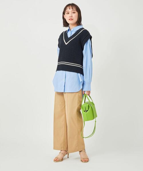極美品✨グリーンレーベルリラクシング　パンツセットアップ　背抜き　カーキ　40 green label relaxing グリーンレーベルリラクシング