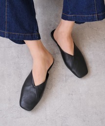 IAMUSE | スクエアトゥフラットミュール S0797【IAMUSE】(サンダル)