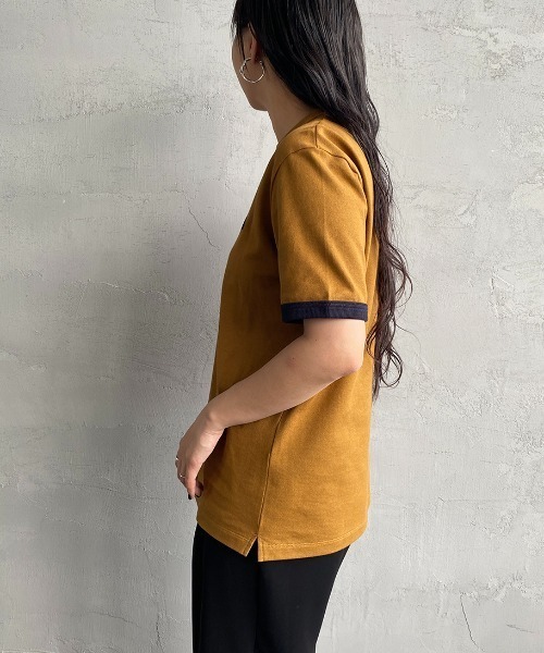 FRED PERRY フレッドペリー　別注 ワンポイントロゴ刺繍 鹿の子Tシャツ FINEBOYS 9月号掲載】[FRED PERRY/フレッドペリー] 別注 ワン