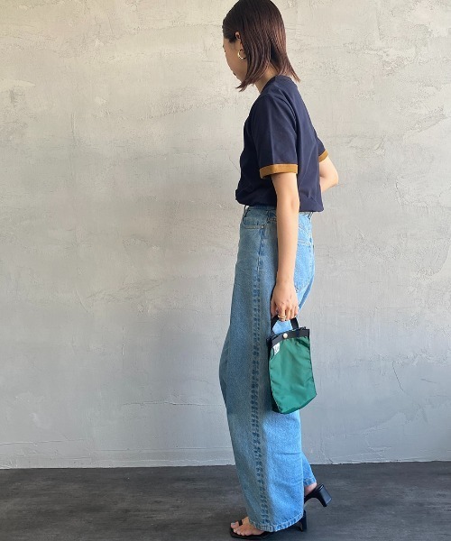 FRED PERRY（フレッドペリー）の「【FINEBOYS 9月号掲載】[FRED PERRY/フレッドペリー] 別注 ワンポイントロゴ刺繍 鹿の子Tシャツ（Tシャツ/カットソー・レディース・ホワイト/キャメル/ネイビー/サックスブルー・XS/S/M/L）」の10枚目の写真