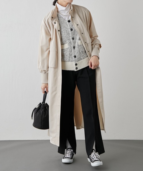 ear PAPILLONNER（イアパピヨネ）の「コンチョ巾着ナイロンショルダーバッグ（ショルダーバッグ・レディース・ブラック/カーキ・FREE）」の19枚目の写真