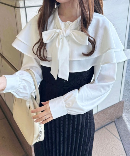 apres jour（アプレジュール）の「アソートラッフルボウタイブラウス【ZOZOTOWN限定アイテム】（シャツ/ブラウス・レディース・ホワイト系その他/チャコールグレー/オフホワイト・フリー/X-LARGE）」の18枚目の写真