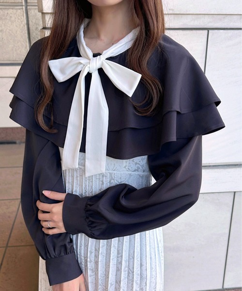 apres jour（アプレジュール）の「アソートラッフルボウタイブラウス【ZOZOTOWN限定アイテム】（シャツ/ブラウス・レディース・ホワイト系その他/チャコールグレー/オフホワイト・フリー/X-LARGE）」の12枚目の写真