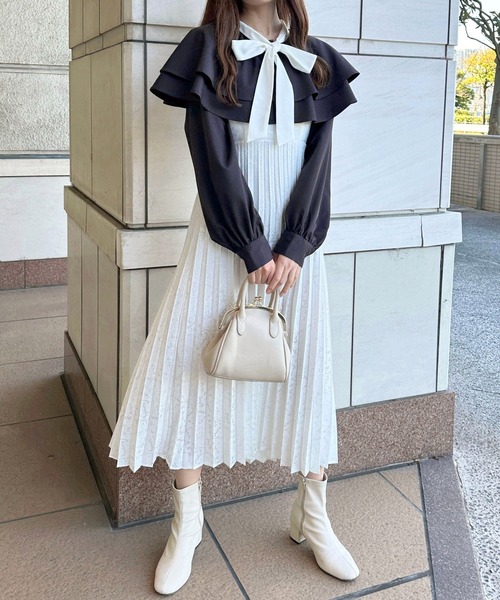 apres jour（アプレジュール）の「アソートラッフルボウタイブラウス【ZOZOTOWN限定アイテム】（シャツ/ブラウス・レディース・ホワイト系その他/チャコールグレー/オフホワイト・フリー/X-LARGE）」の17枚目の写真